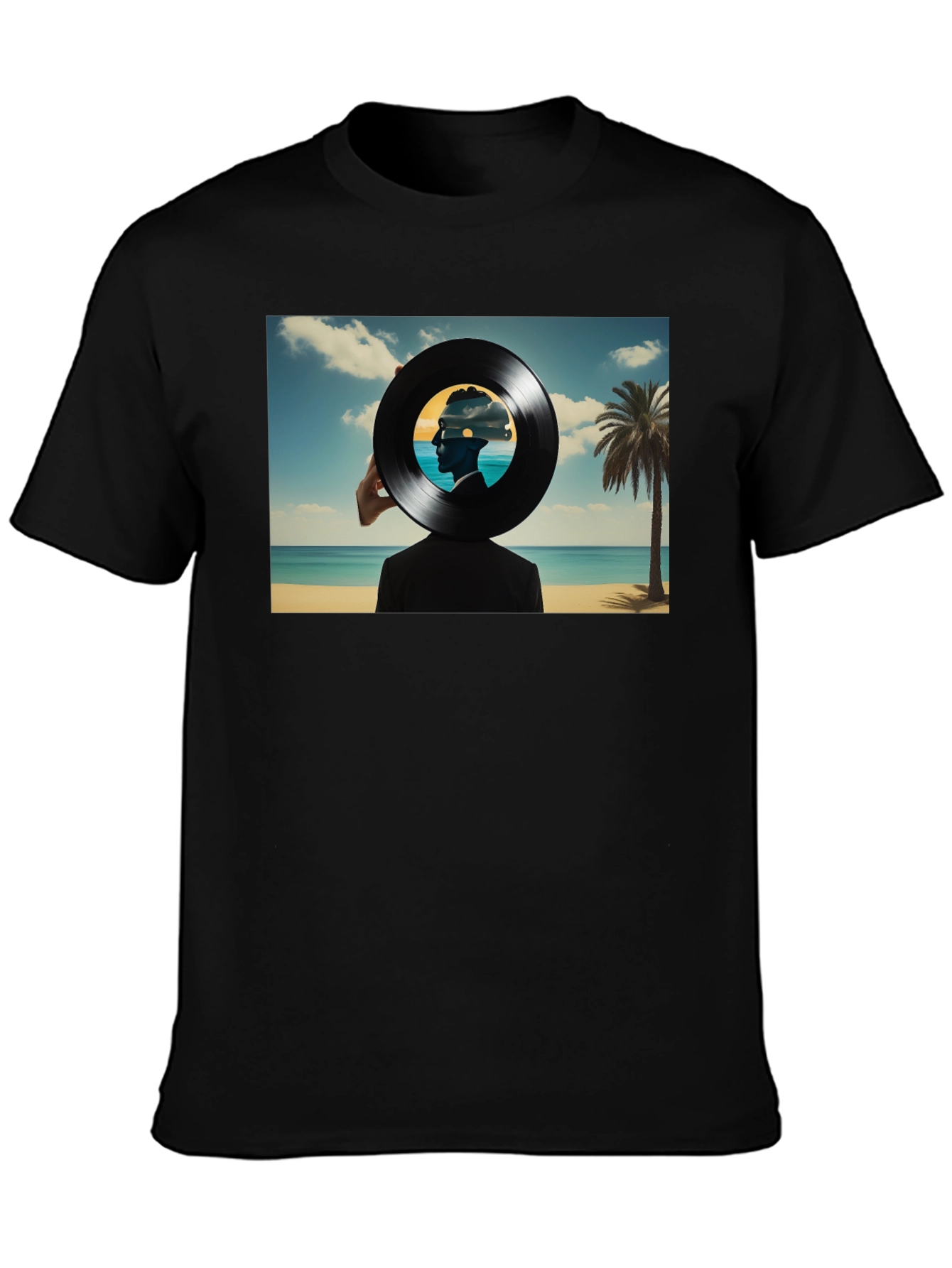 Abstract Vinyl Record Beach T-Shirt