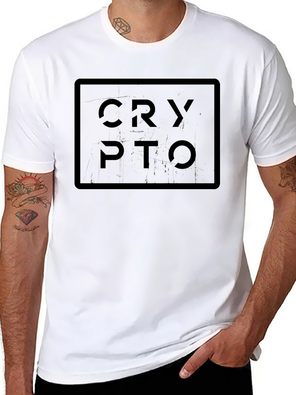 Crypto Graphic T-Shirt - Dark Design Modern Fit