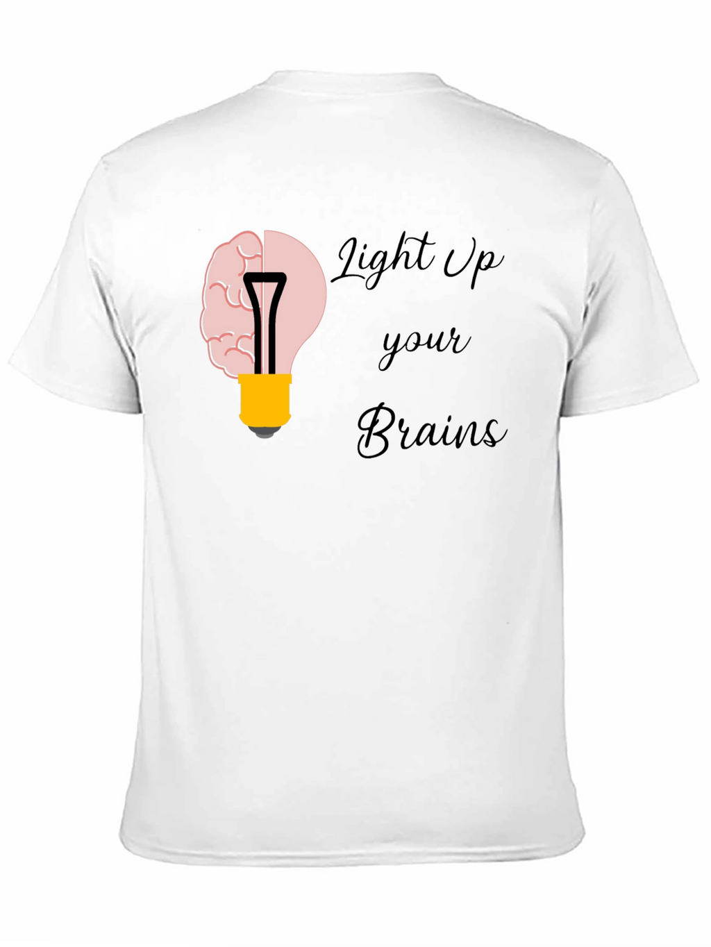 Light Up Your Brains Graphic T-Shirt - Black