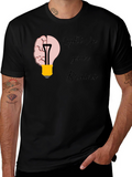 Light Up Your Brains Graphic T-Shirt - Black