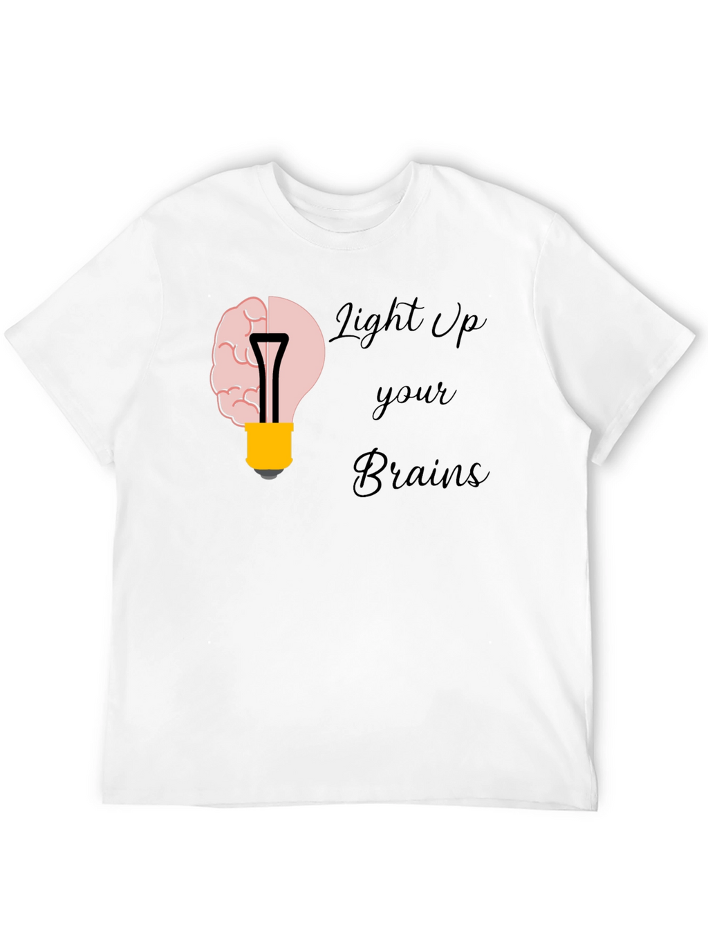 Light Up Your Brains Graphic T-Shirt - Black