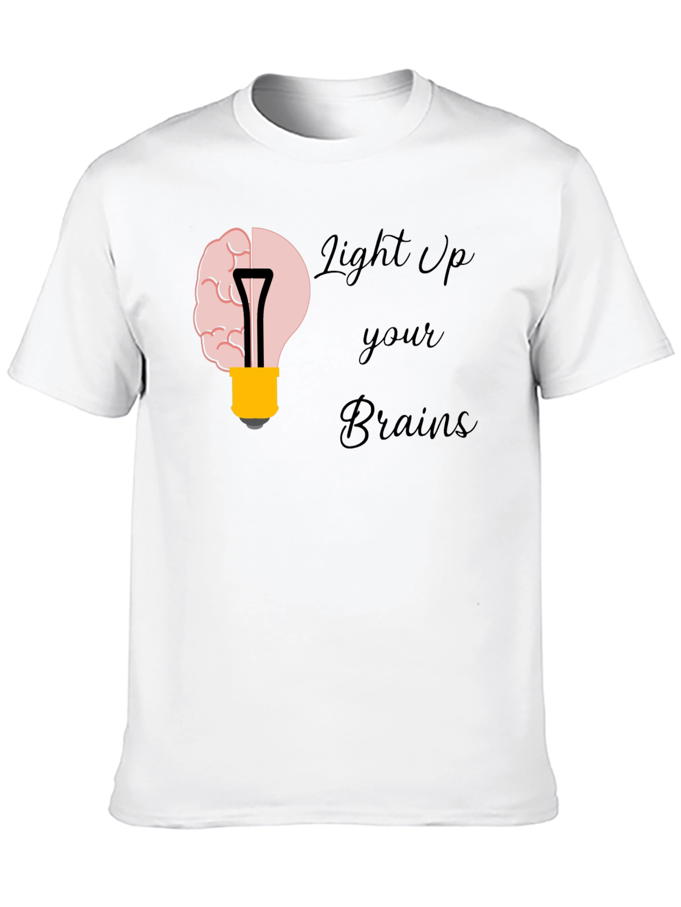 Light Up Your Brains Graphic T-Shirt - Black