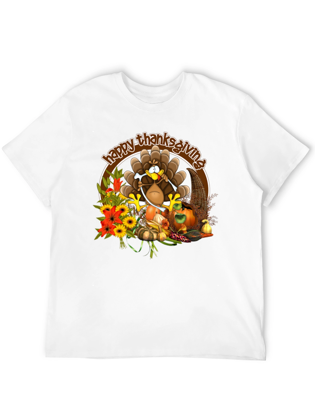Happy Thanksgiving Turkey Graphic Tee