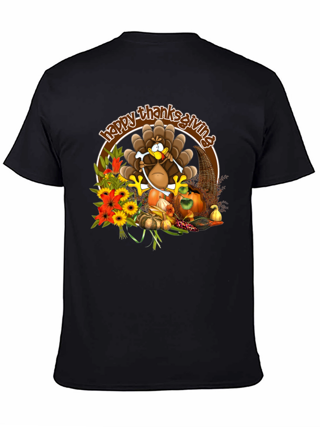 Happy Thanksgiving Turkey Graphic Tee