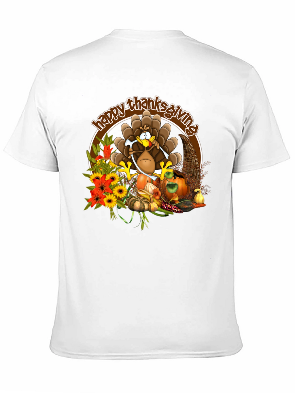 Happy Thanksgiving Turkey Graphic Tee