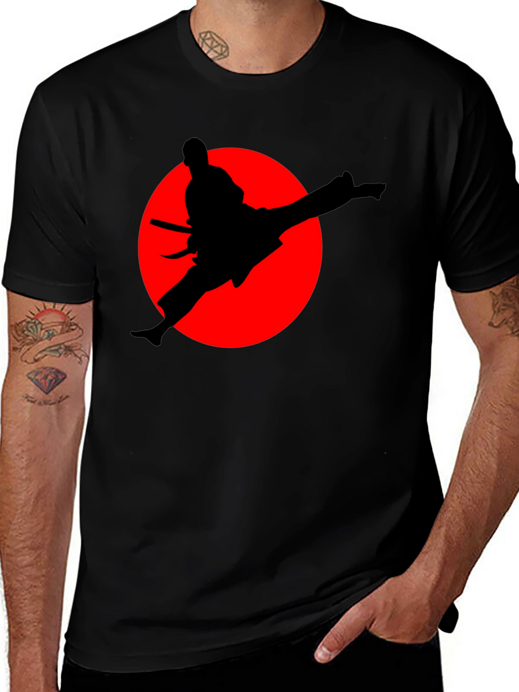 Karate Silhouette Graphic T-Shirt - Martial Arts Tee