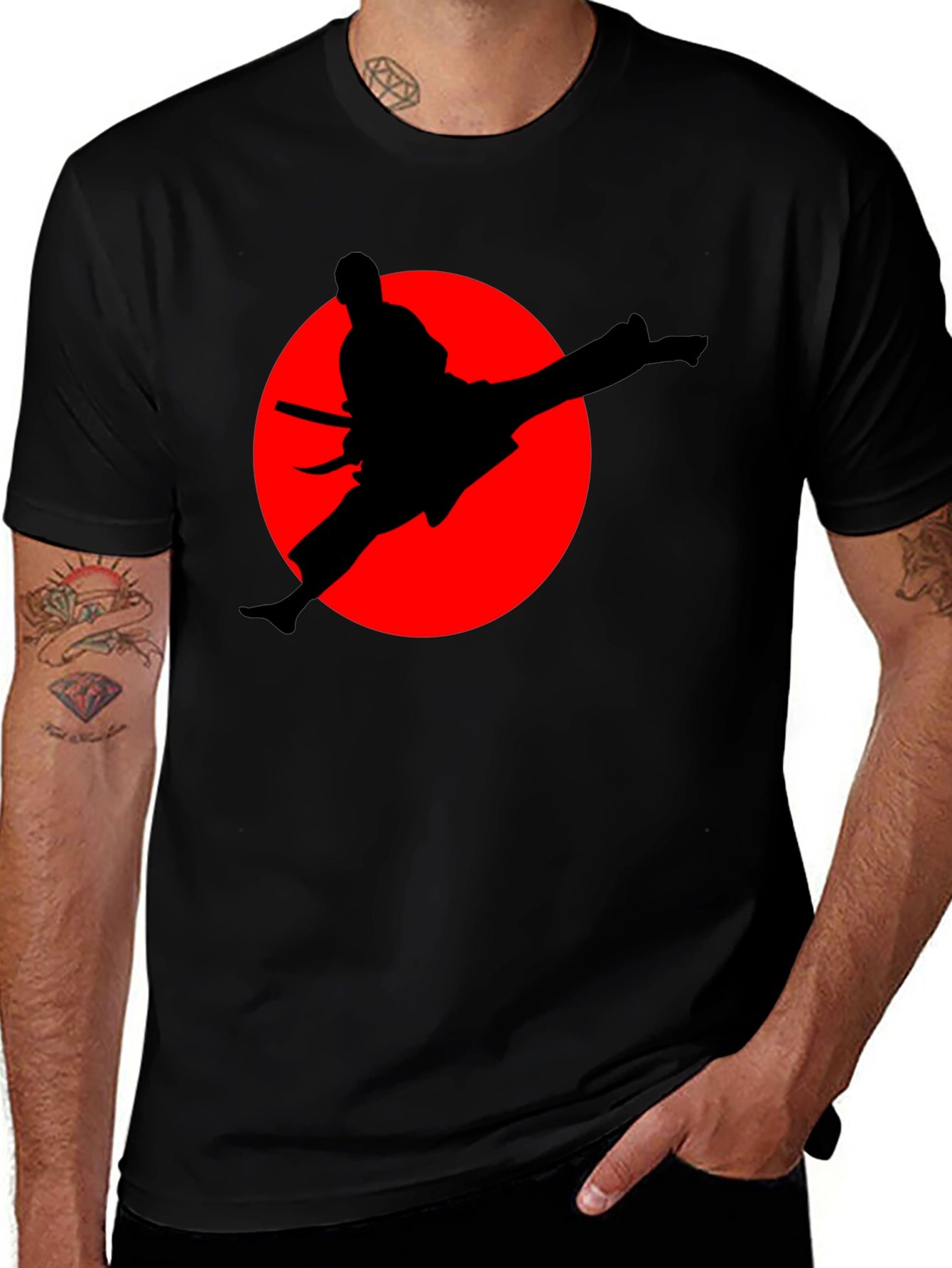 Karate Silhouette Graphic T-Shirt - Martial Arts Tee
