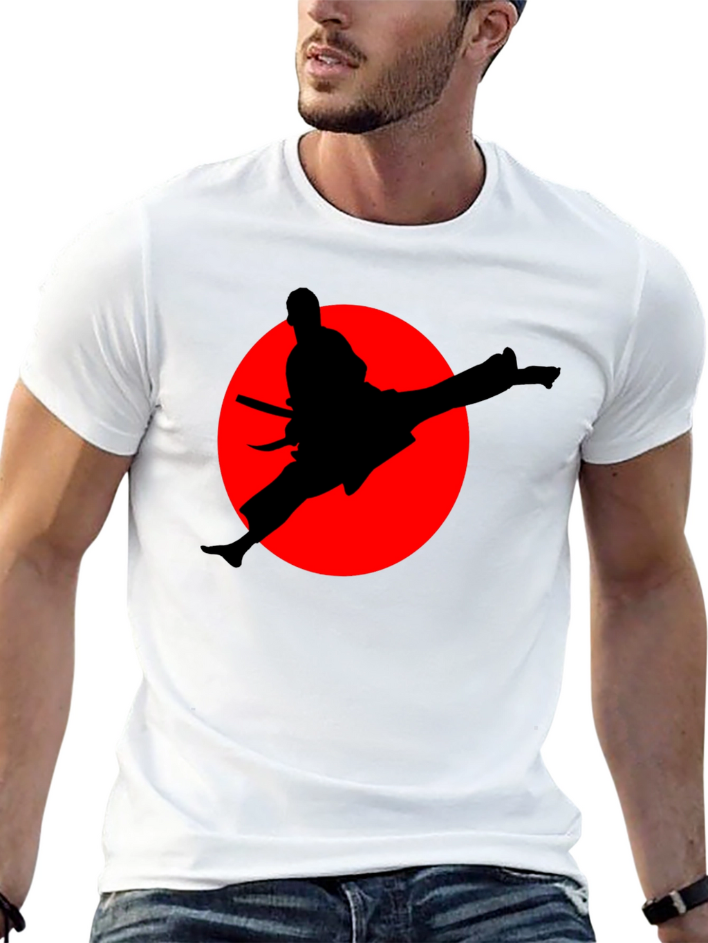Karate Silhouette Graphic T-Shirt - Martial Arts Tee