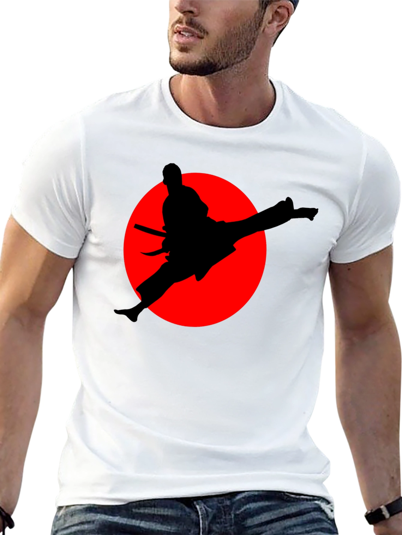 Karate Silhouette Graphic T-Shirt - Martial Arts Tee