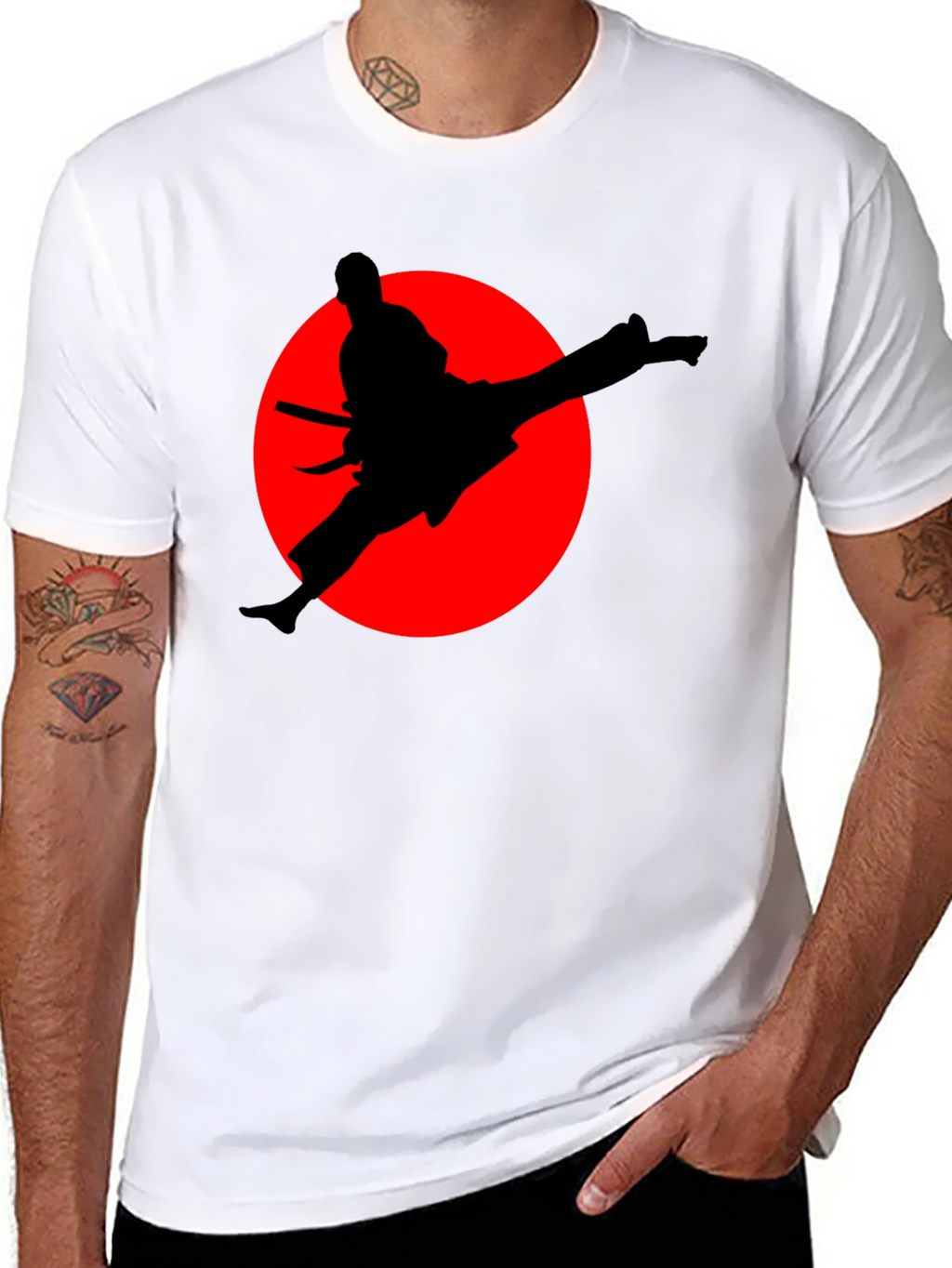 Karate Silhouette Graphic T-Shirt - Martial Arts Tee