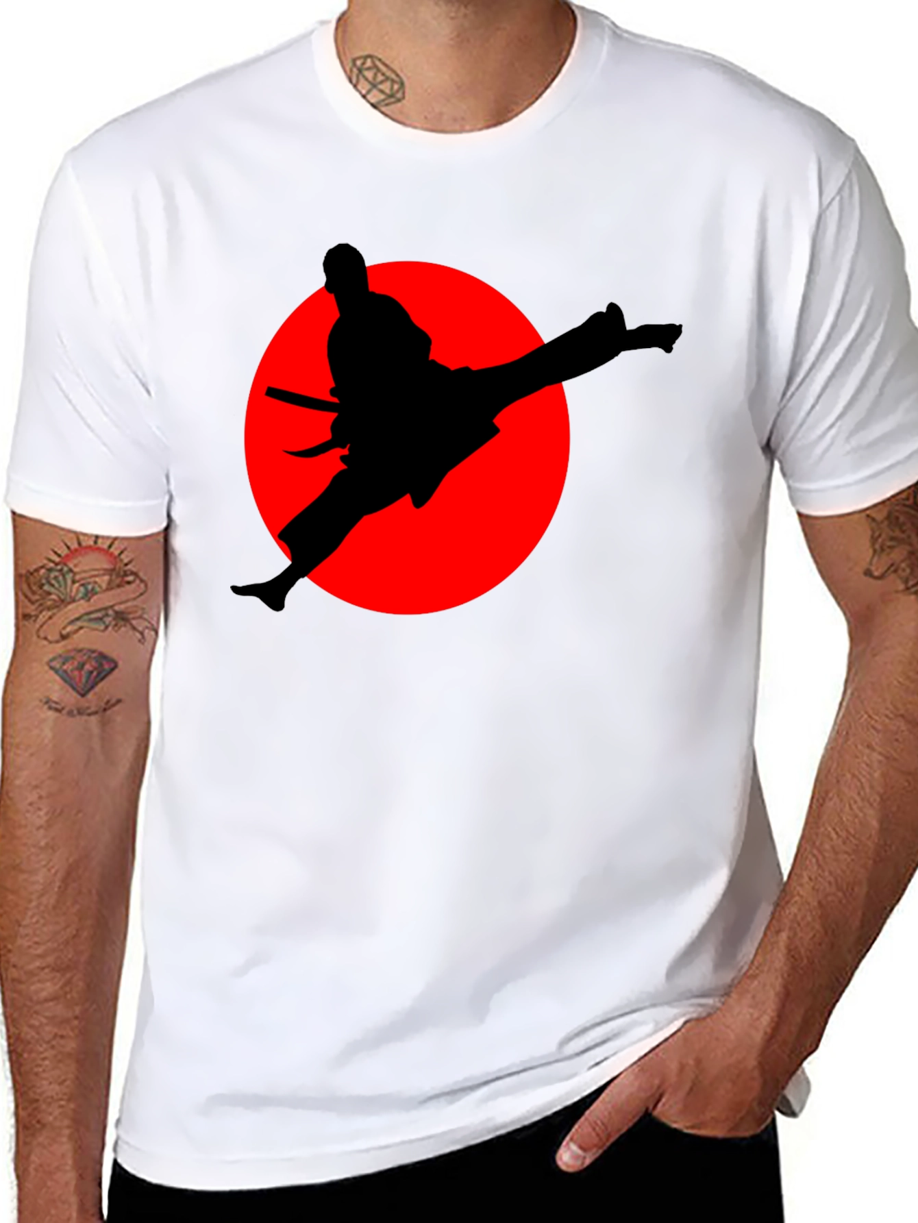 Karate Silhouette Graphic T-Shirt - Martial Arts Tee