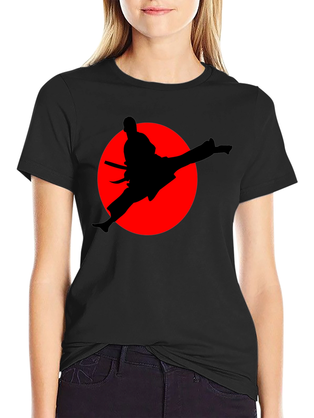 Karate Silhouette Graphic T-Shirt - Martial Arts Tee
