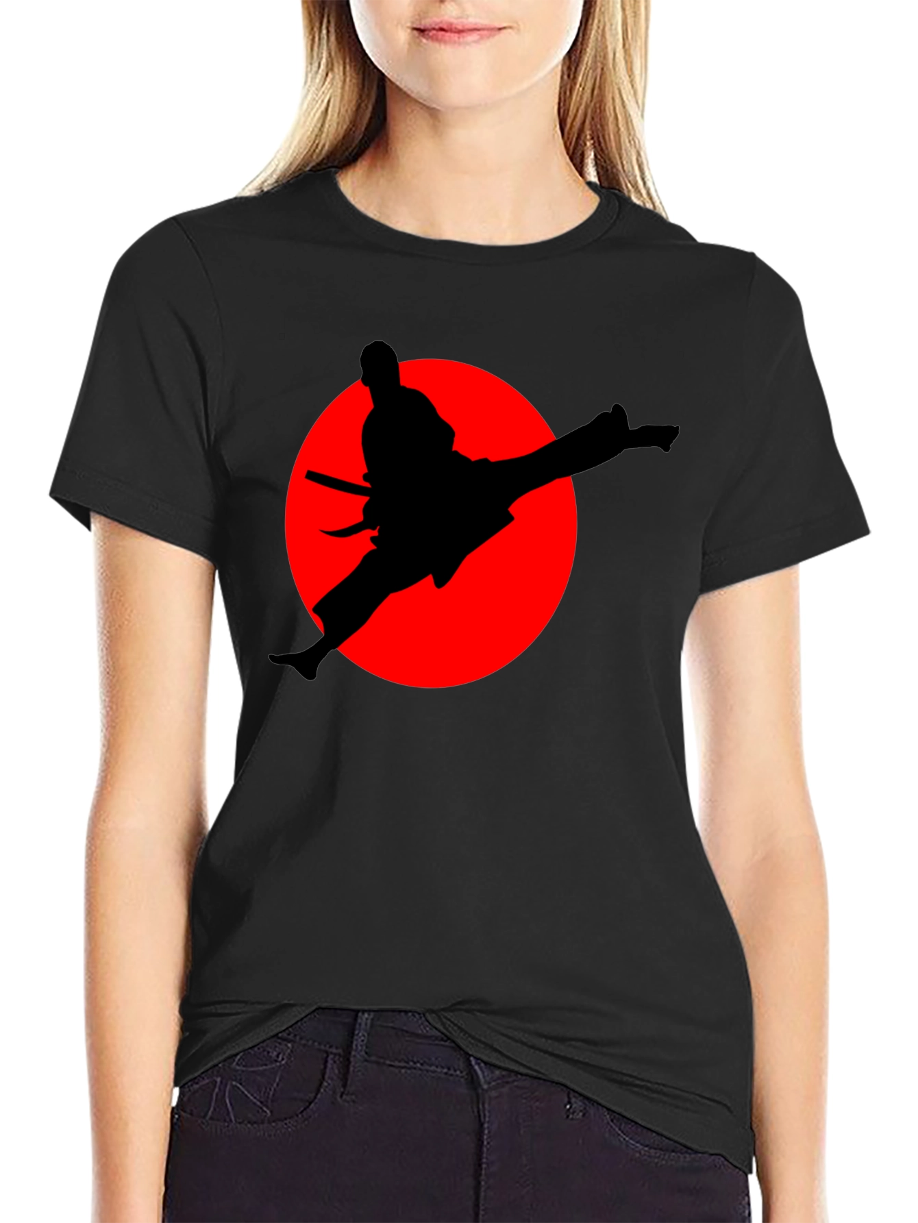 Karate Silhouette Graphic T-Shirt - Martial Arts Tee