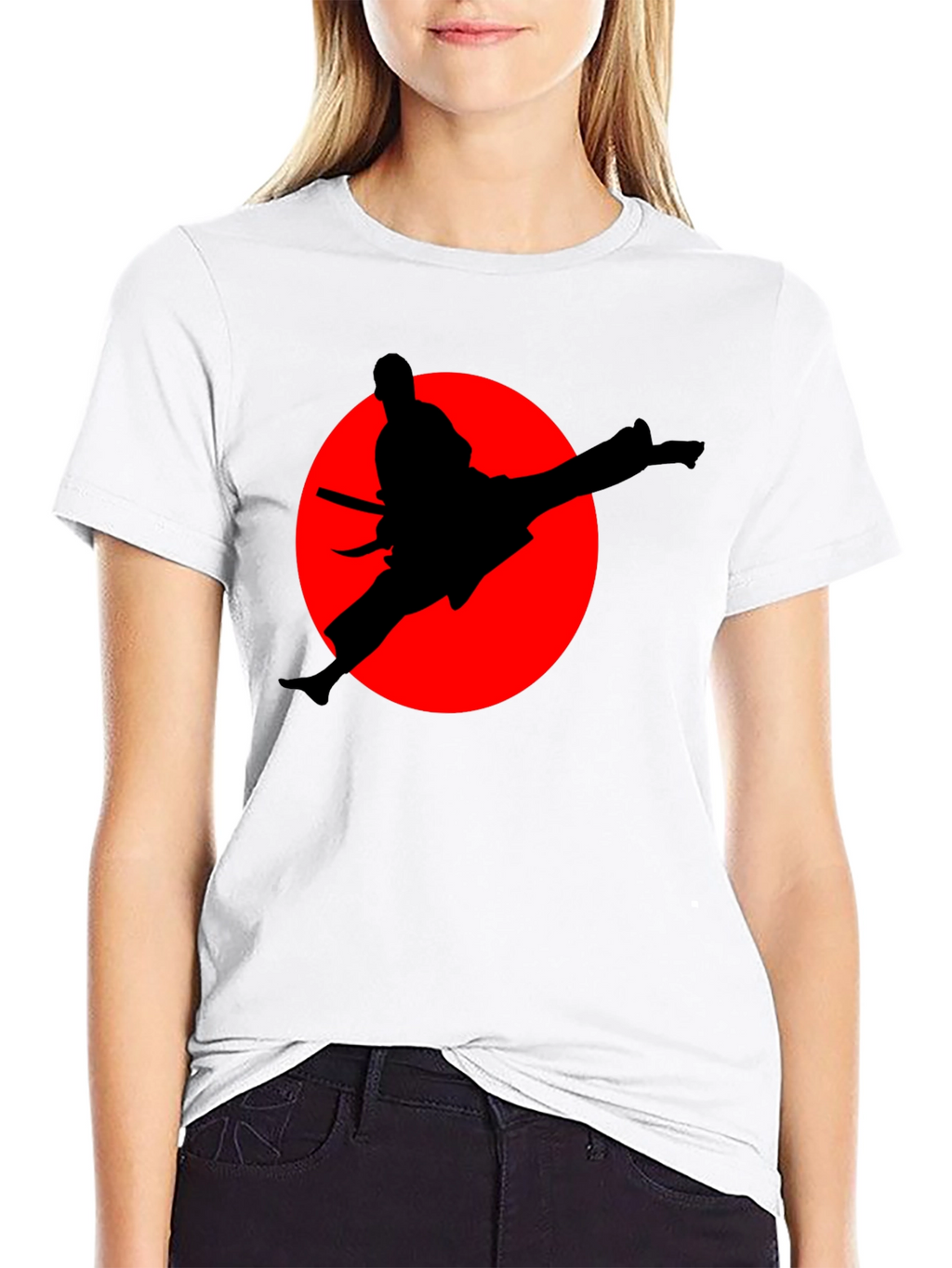 Karate Silhouette Graphic T-Shirt - Martial Arts Tee