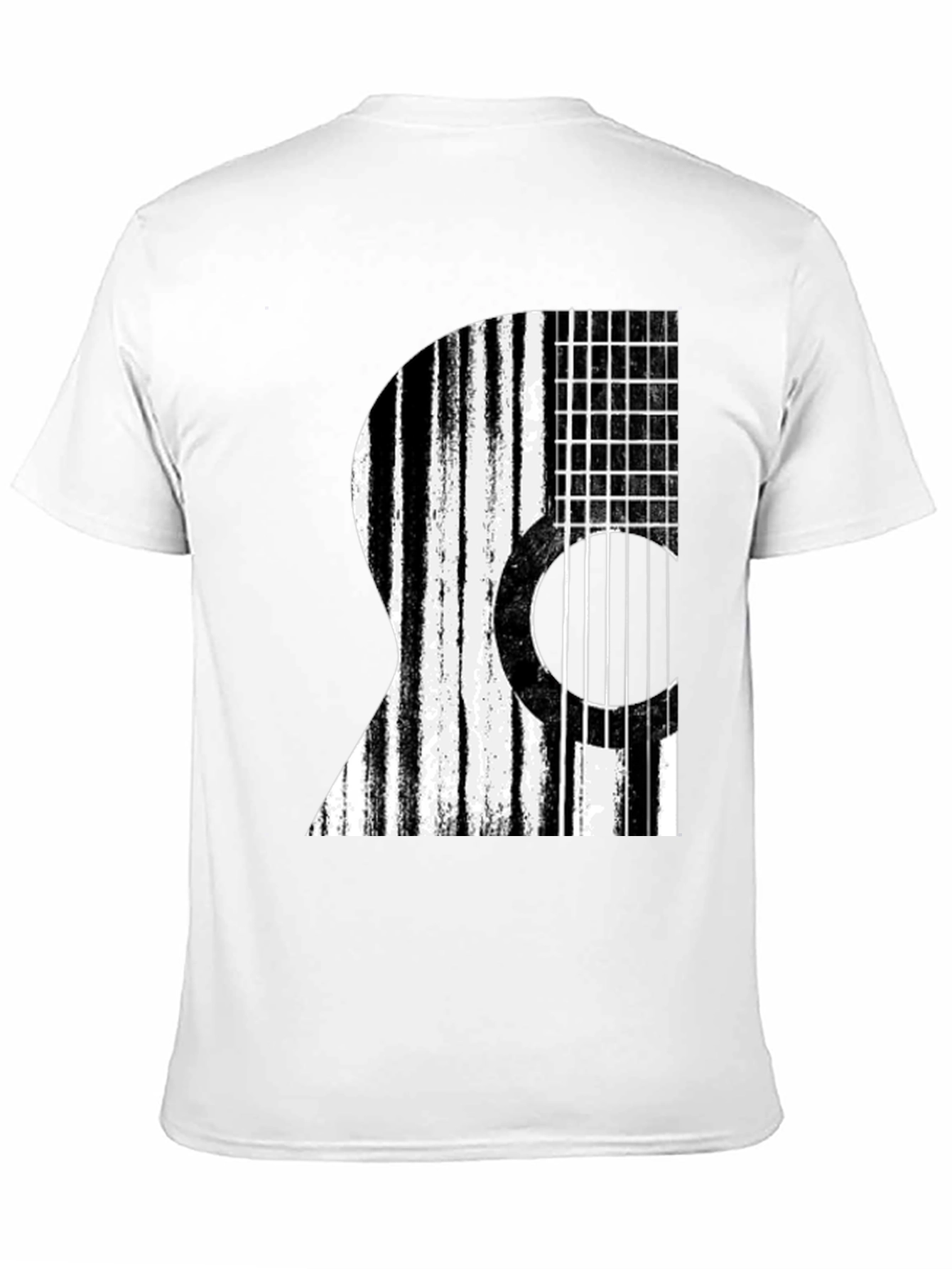 Stripped Guitar Graphic T-Shirt - Black