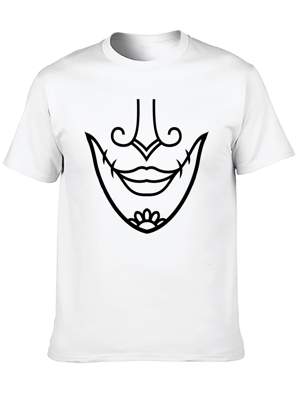 Black Graphic Tee - Samurai Mask Design