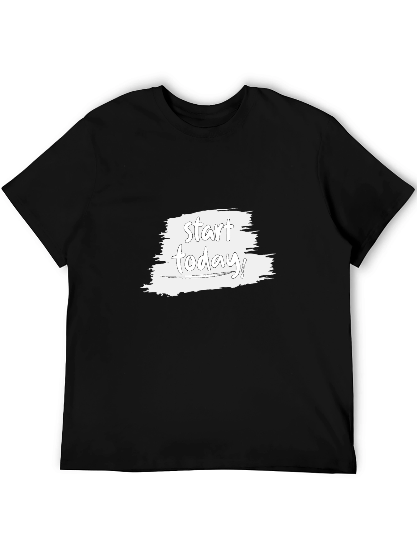 Start Today Black Tee - Inspirational Graphic T-Shirt