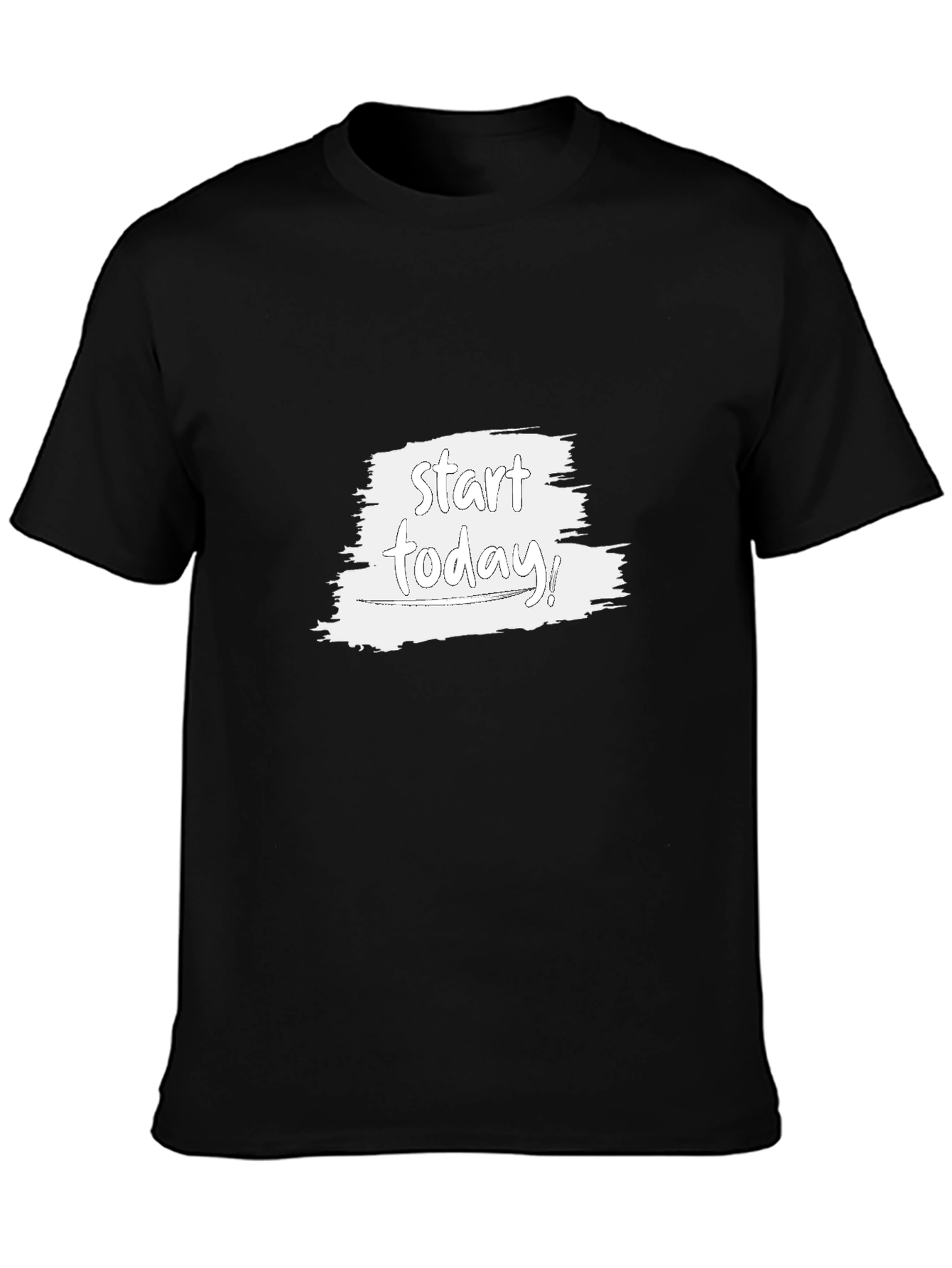 Start Today Black Tee - Inspirational Graphic T-Shirt