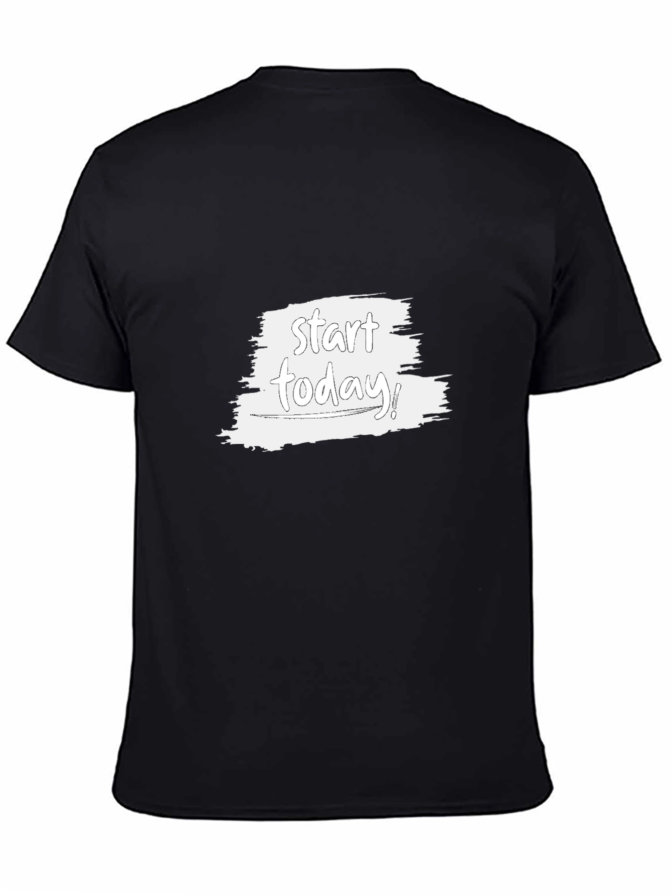 Start Today Black Tee - Inspirational Graphic T-Shirt