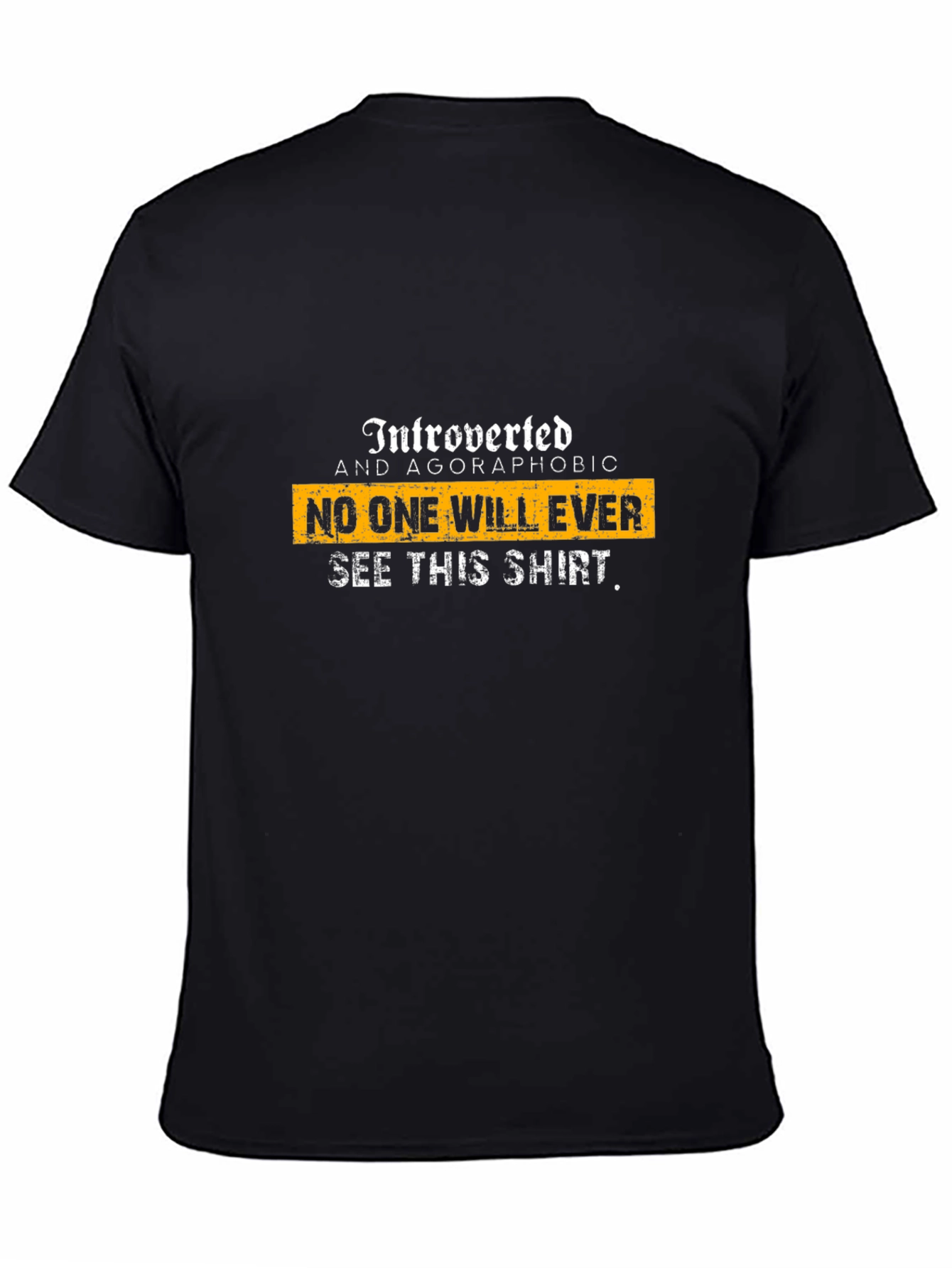 Introverted Agoraphobic Graphic T-Shirt - Black