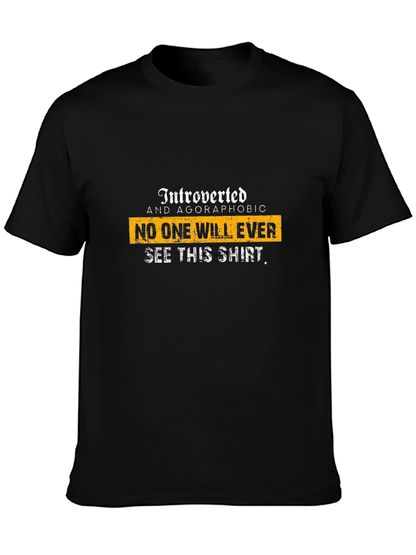 Introverted Agoraphobic Graphic T-Shirt - Black