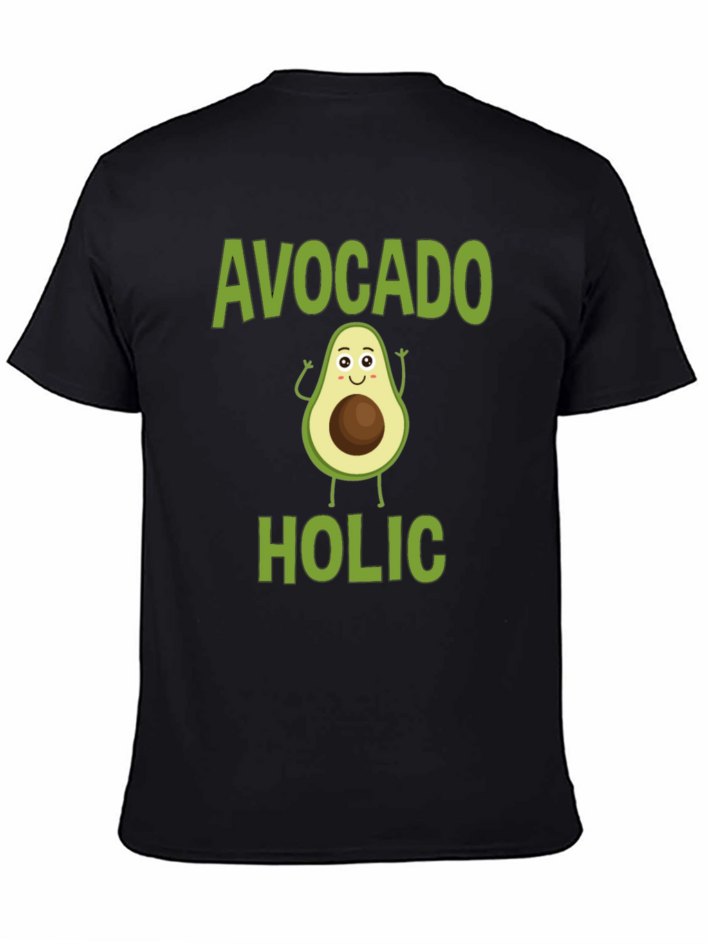 Avocado-holic Graphic Tee - Black Cotton T-Shirt