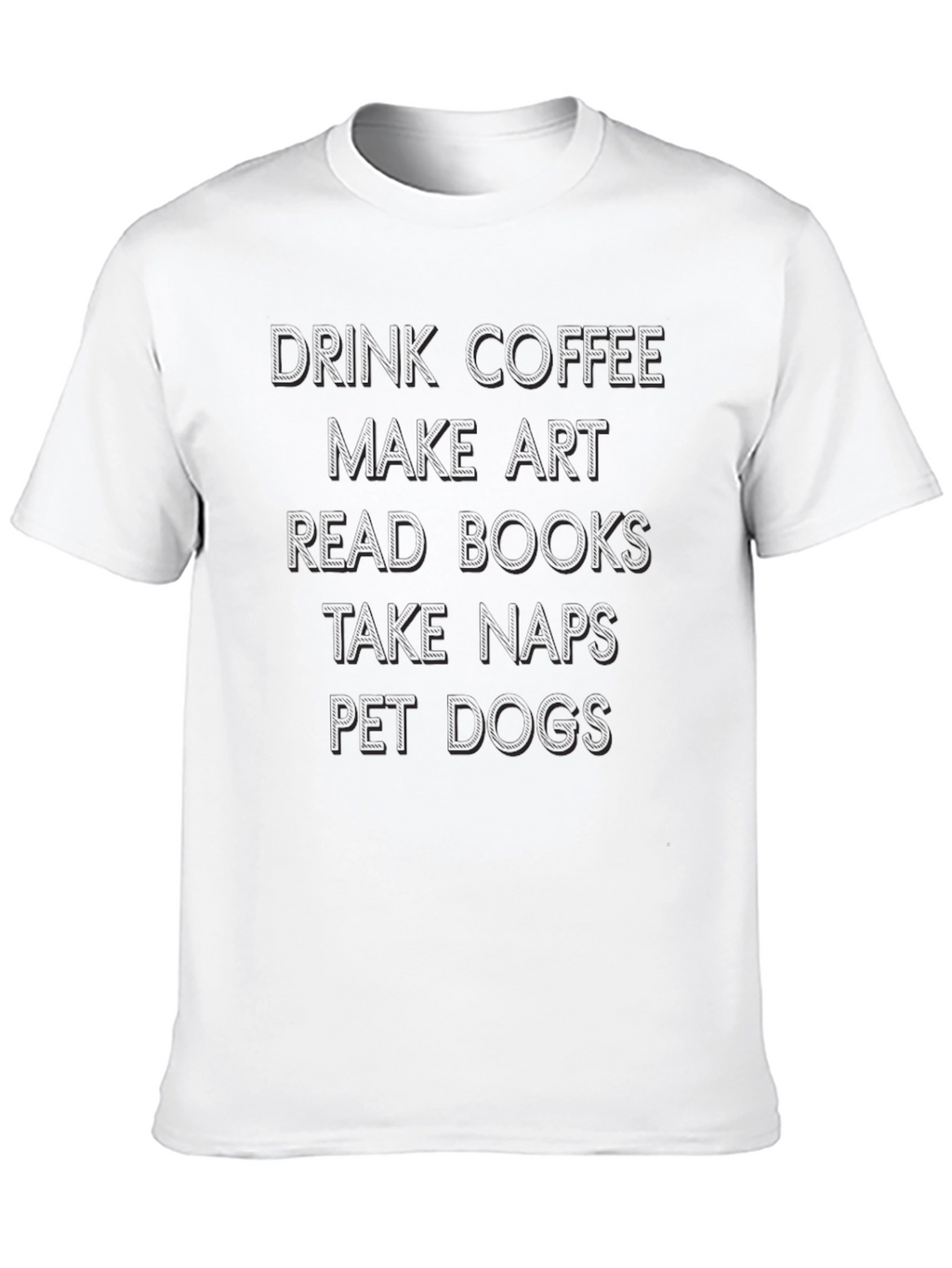 Black Graphic Tee - Drink Coffee Make Art
