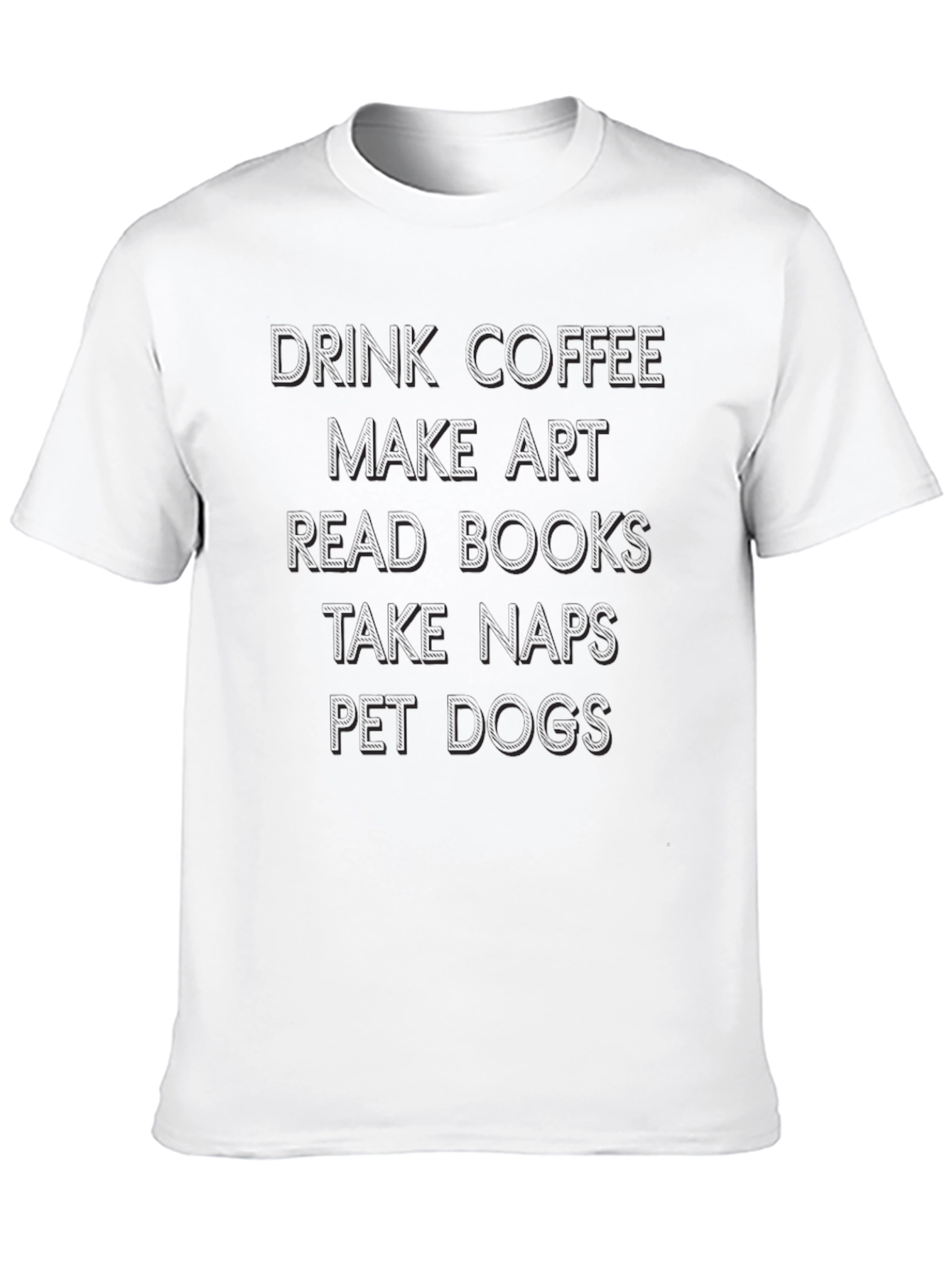 Black Graphic Tee - Drink Coffee Make Art