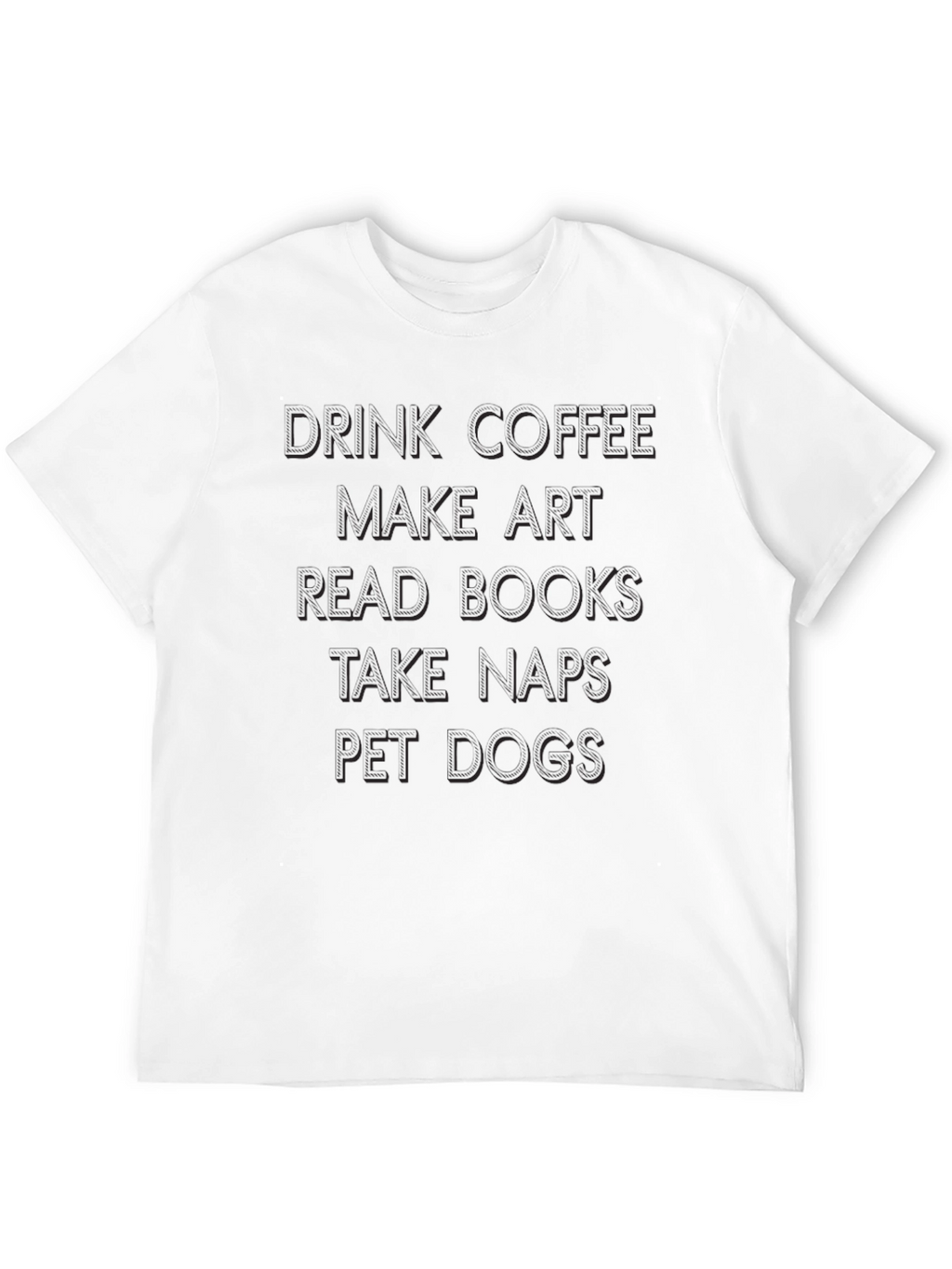 Black Graphic Tee - Drink Coffee Make Art