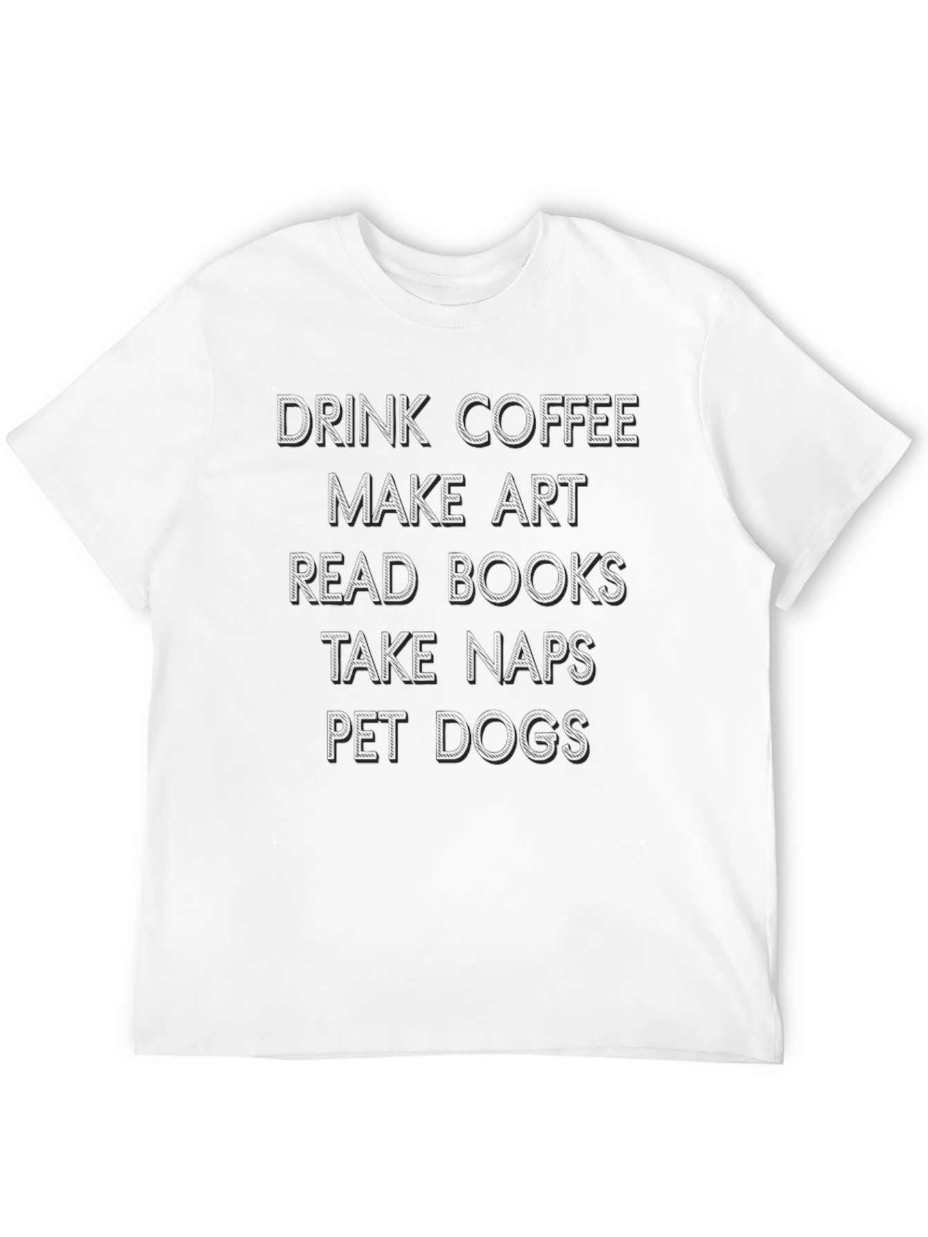 Black Graphic Tee - Drink Coffee Make Art