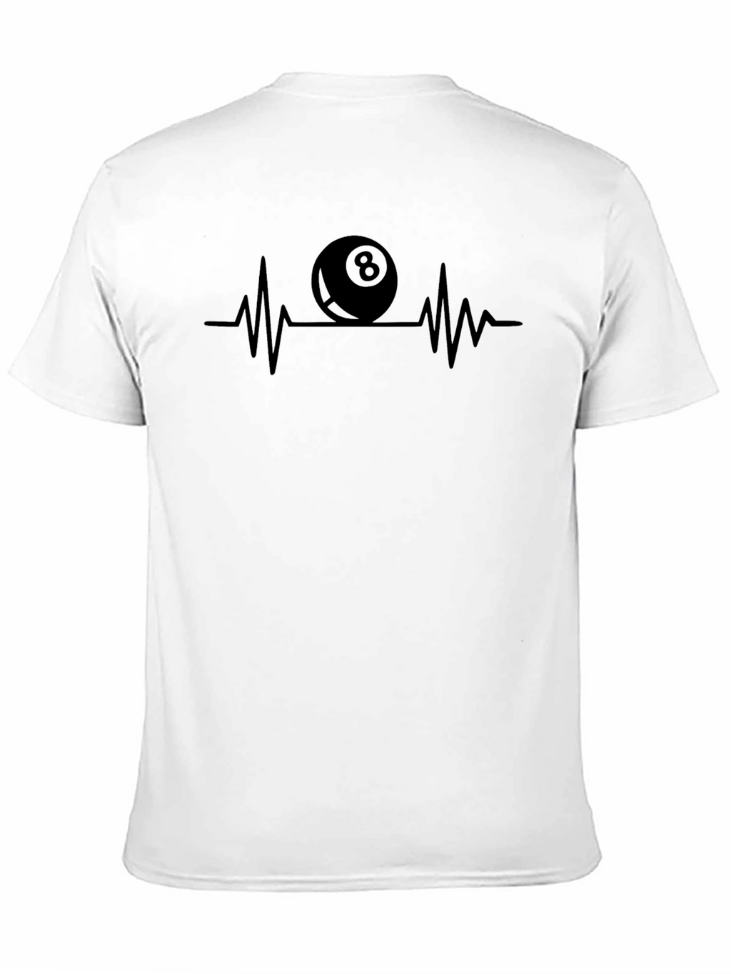8 Ball Heartbeat Graphic Tee - Pool Player Shirt