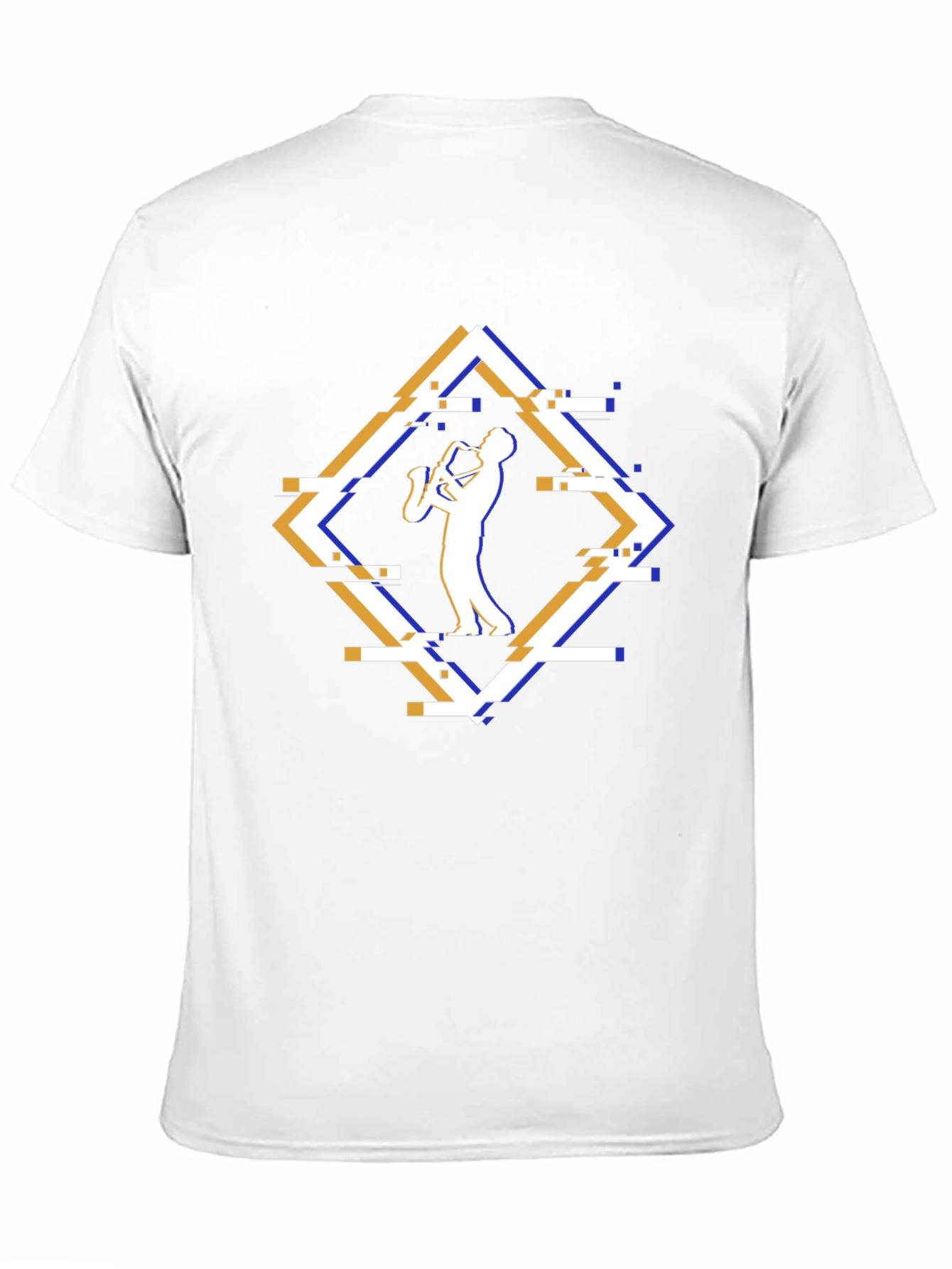 Saxophone Glitch Graphic T-Shirt