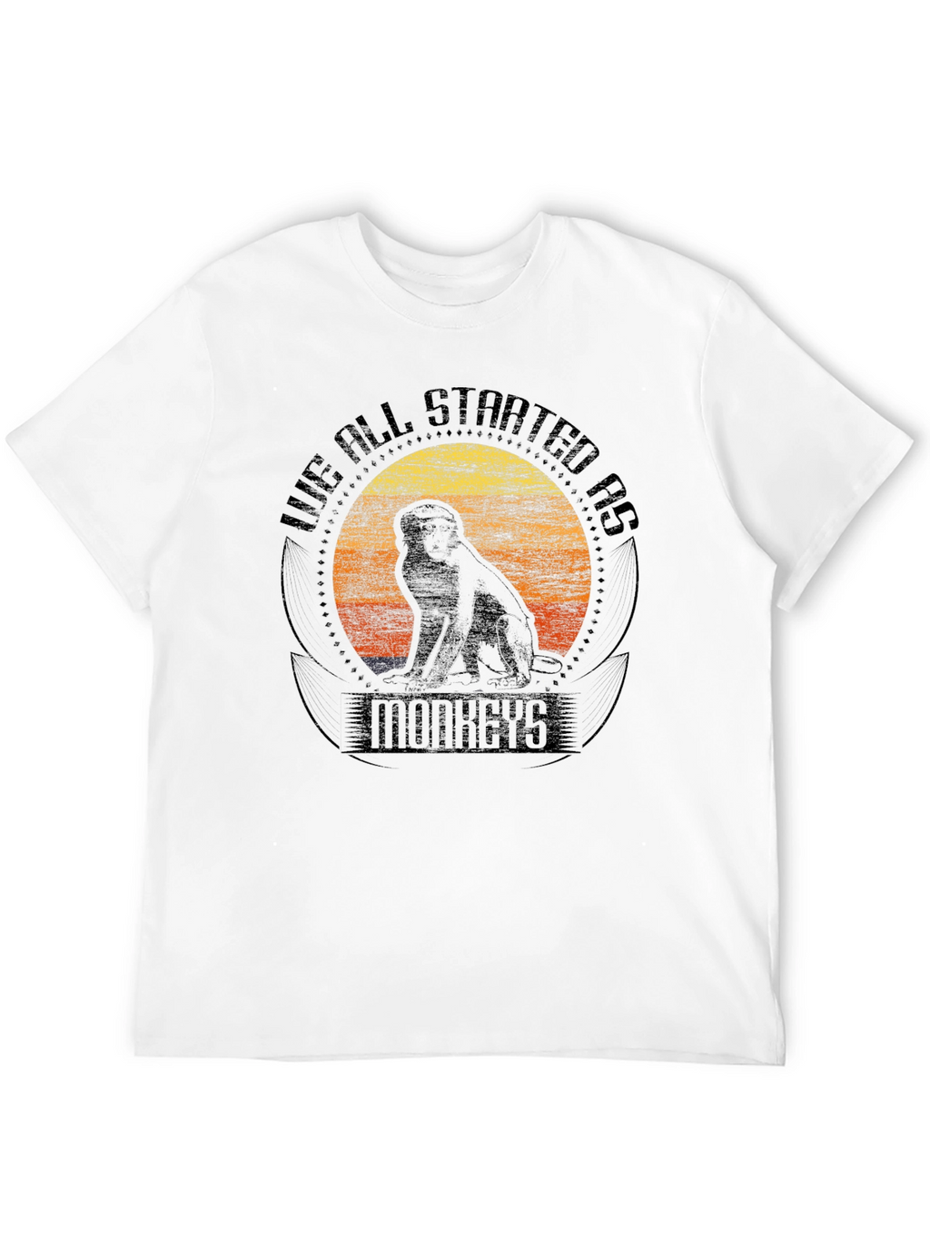 Evolutionary Monkeys T-Shirt - Unisex Black Tee