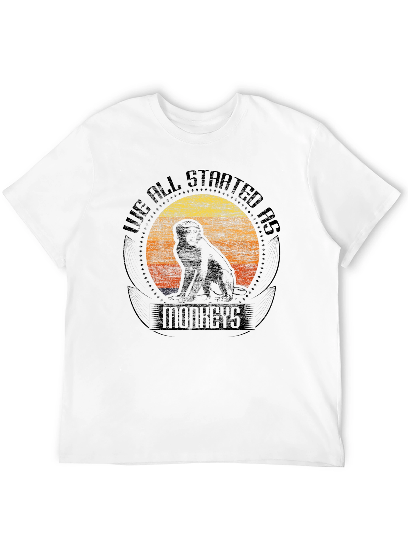 Evolutionary Monkeys T-Shirt - Unisex Black Tee