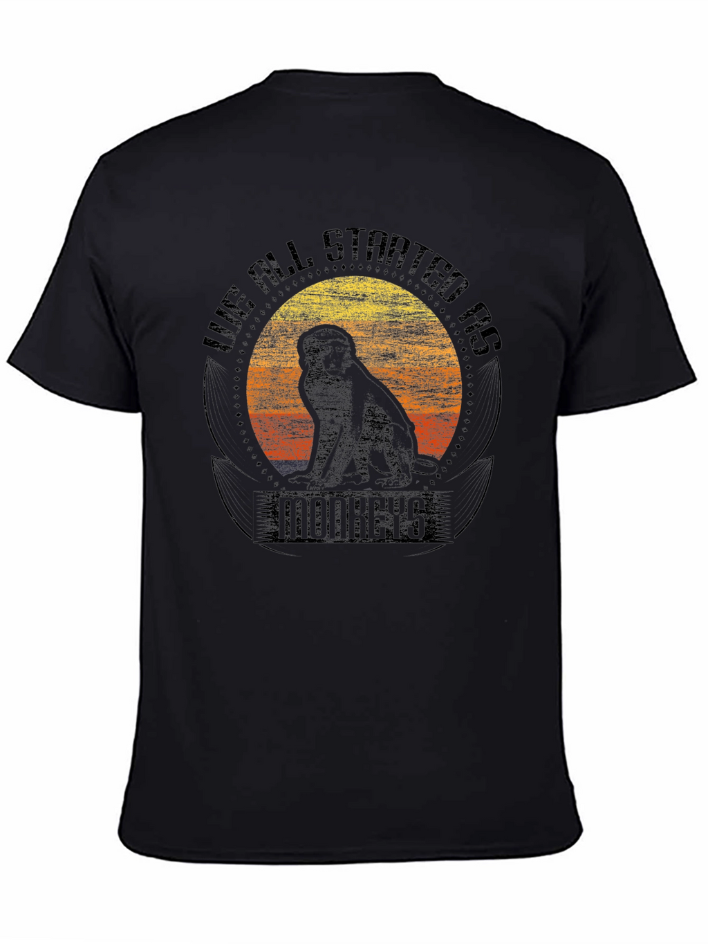 Evolutionary Monkeys T-Shirt - Unisex Black Tee