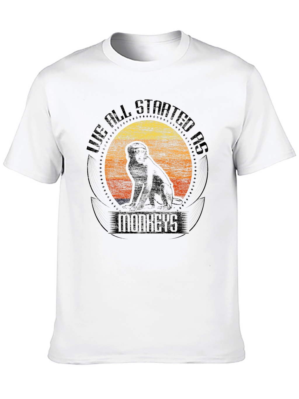 Evolutionary Monkeys T-Shirt - Unisex Black Tee