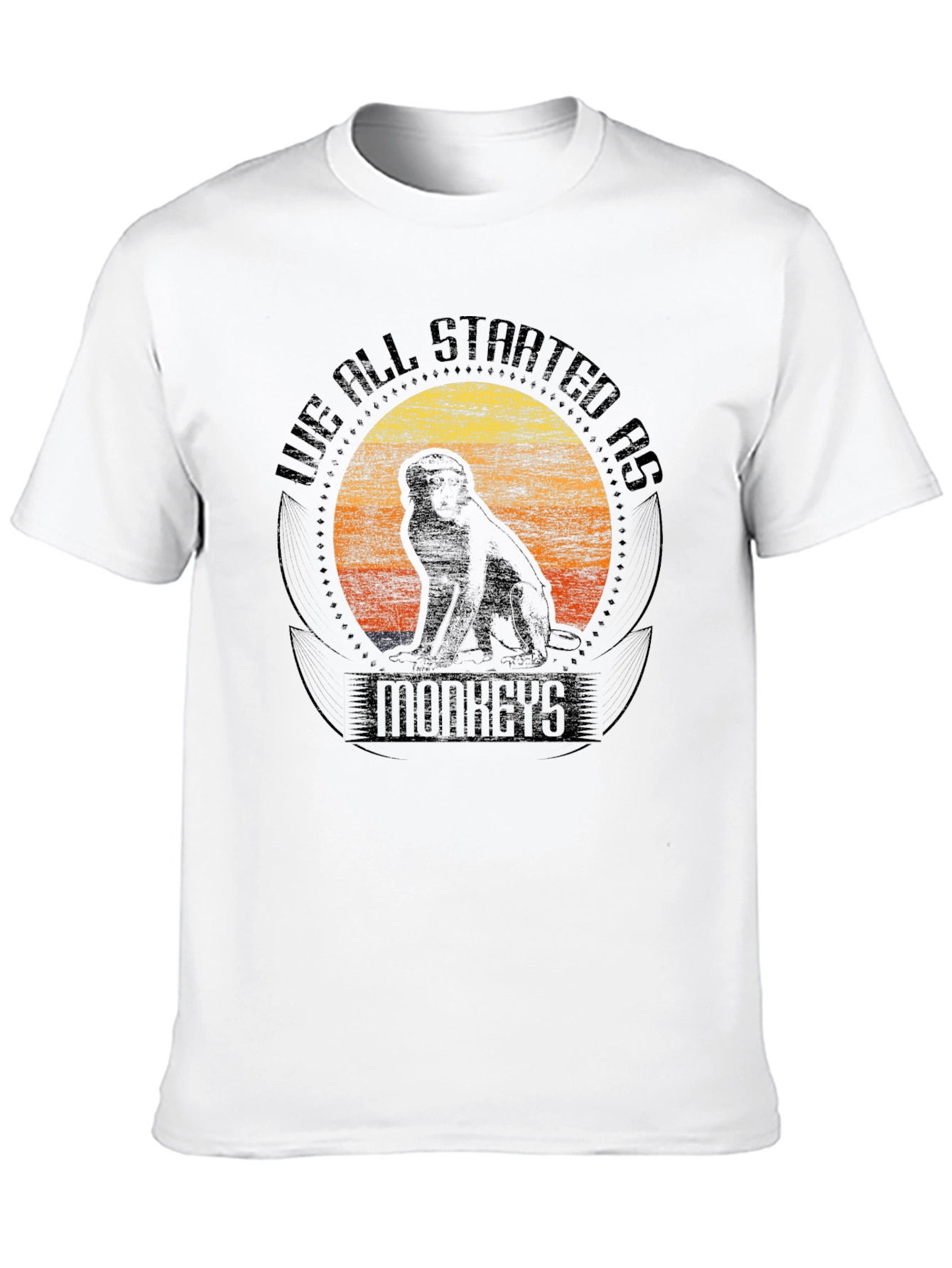 Evolutionary Monkeys T-Shirt - Unisex Black Tee