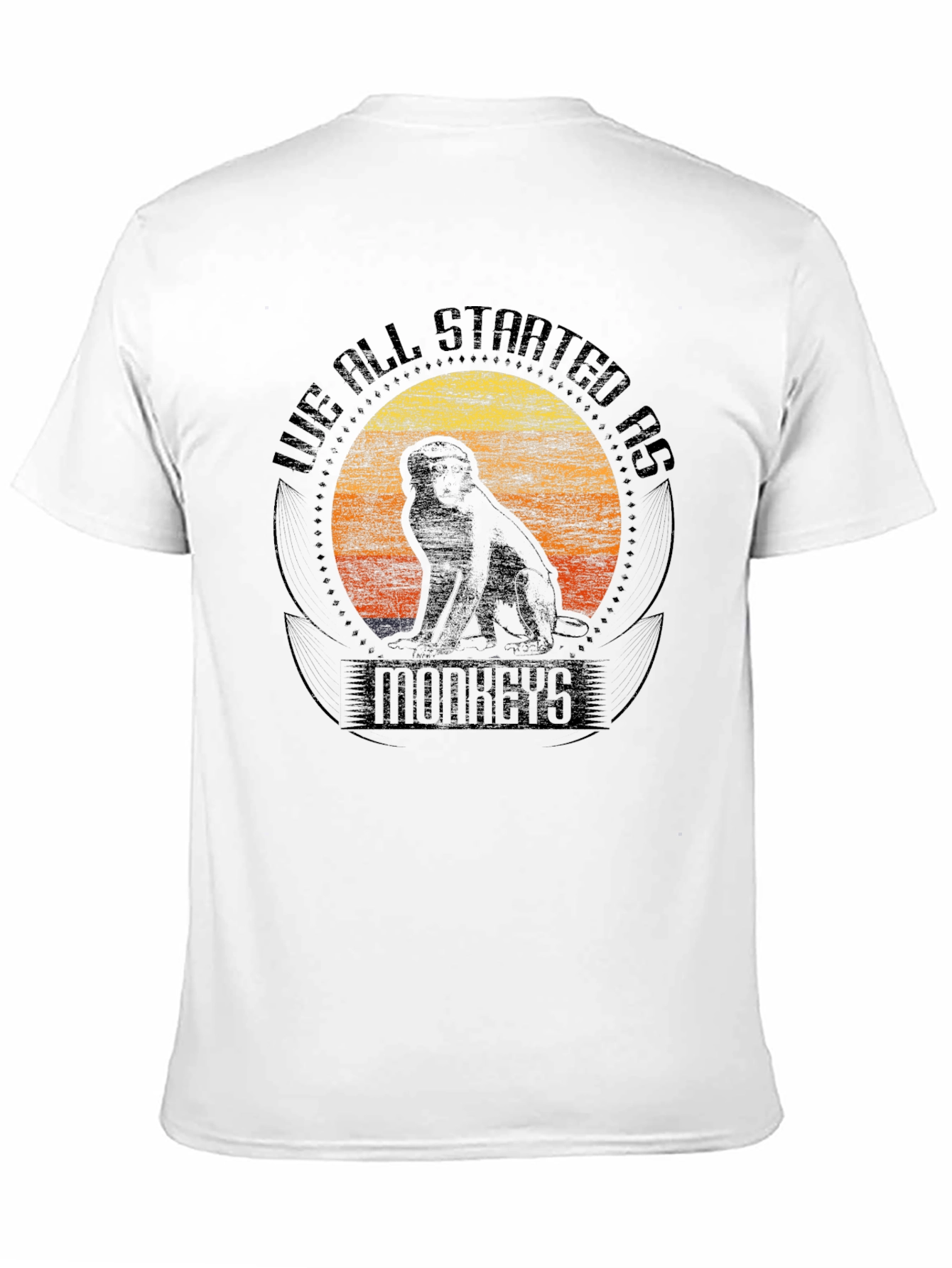 Evolutionary Monkeys T-Shirt - Unisex Black Tee
