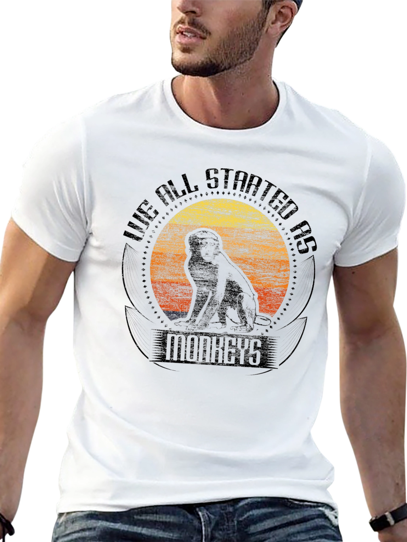 Evolutionary Monkeys T-Shirt - Unisex Black Tee