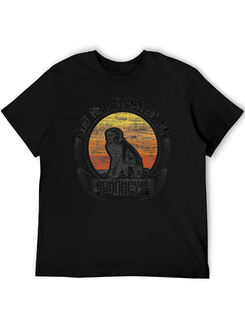 Evolutionary Monkeys T-Shirt - Unisex Black Tee
