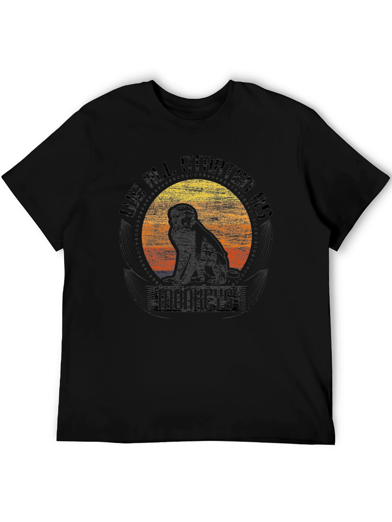 Evolutionary Monkeys T-Shirt - Unisex Black Tee