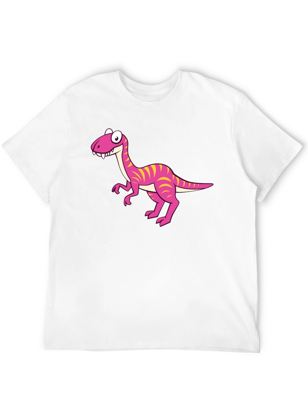 Cartoon Dinosaur Graphic Print Mens Tee - Black