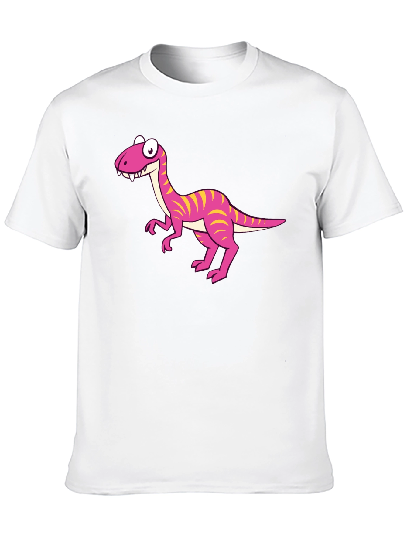Cartoon Dinosaur Graphic Print Mens Tee - Black