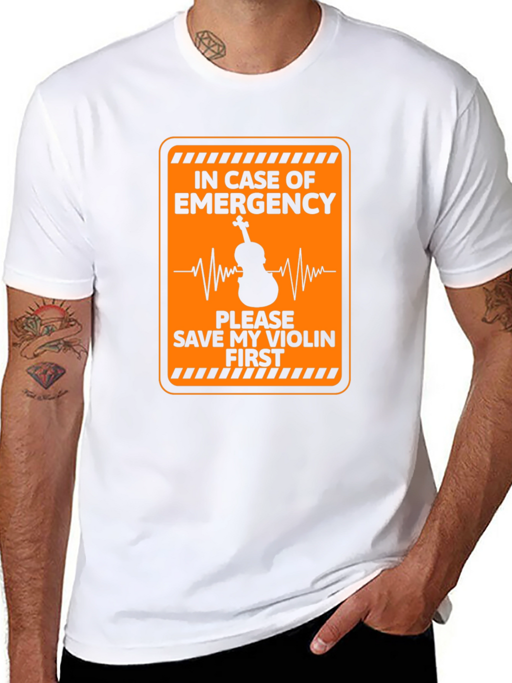 Emergency Save My Violin First Black T-Shirt