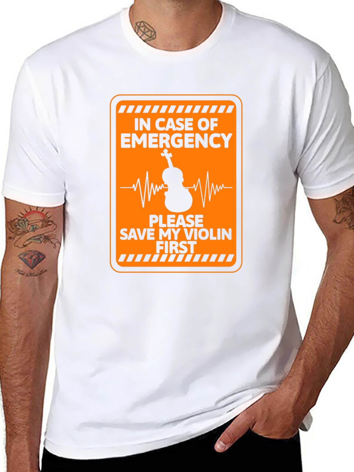 Emergency Save My Violin First Black T-Shirt