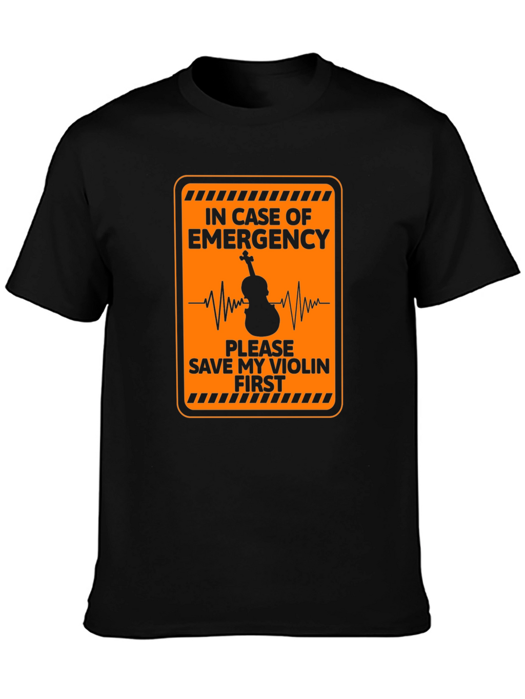 Emergency Save My Violin First Black T-Shirt