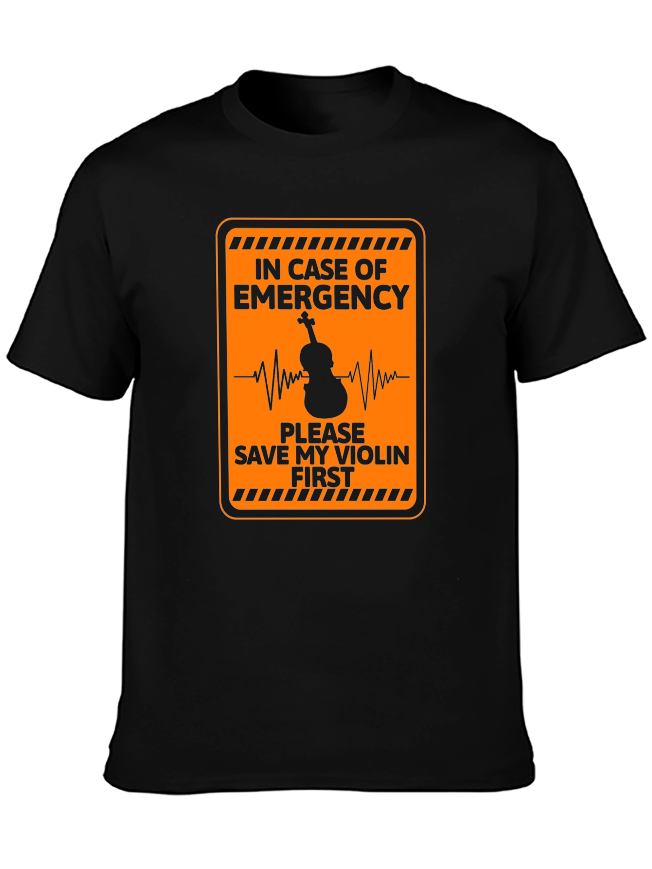 Emergency Save My Violin First Black T-Shirt