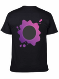 Gradient Splatter Circle Graphic Tee - Modern Casual