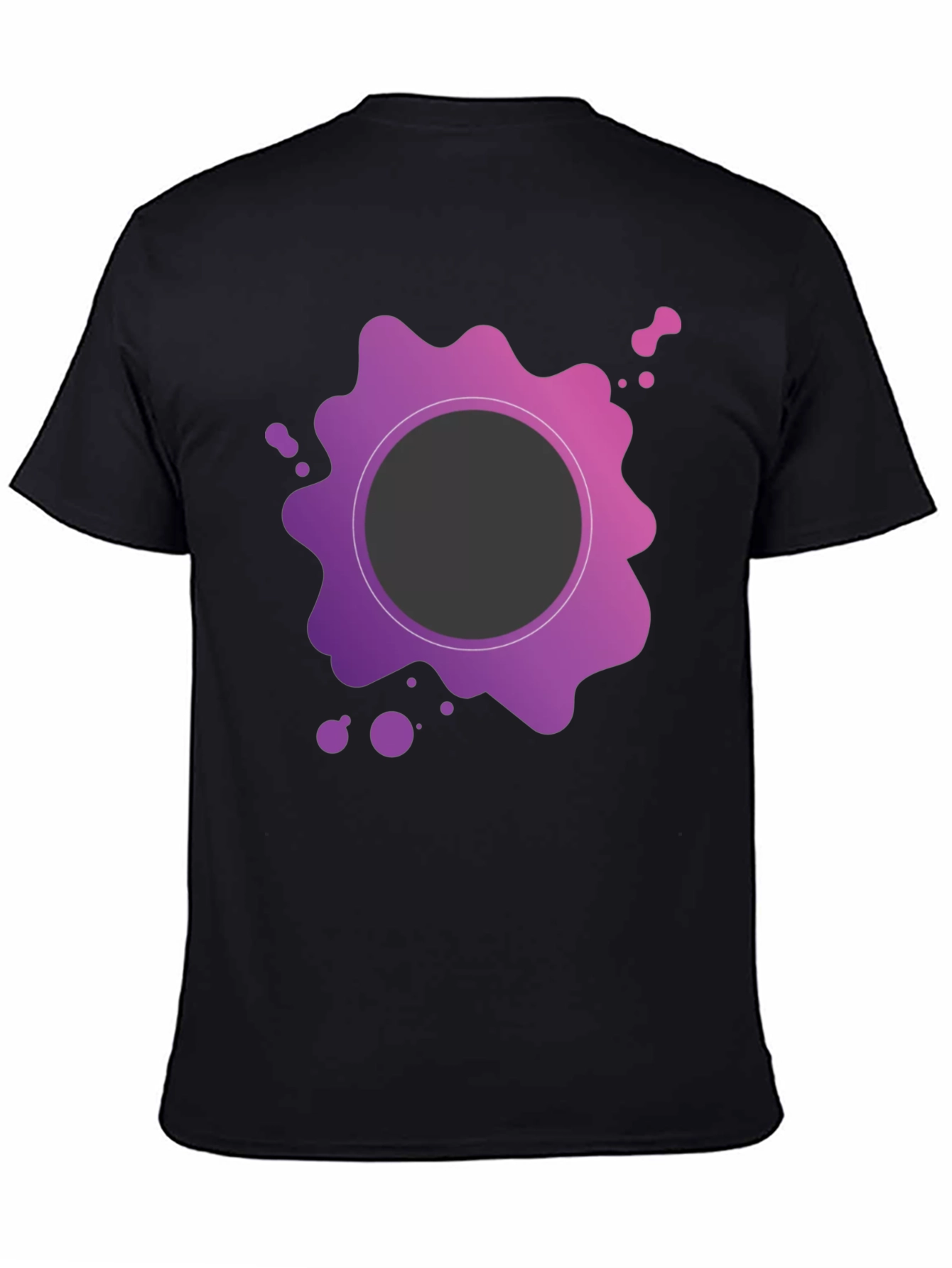Gradient Splatter Circle Graphic Tee - Modern Casual