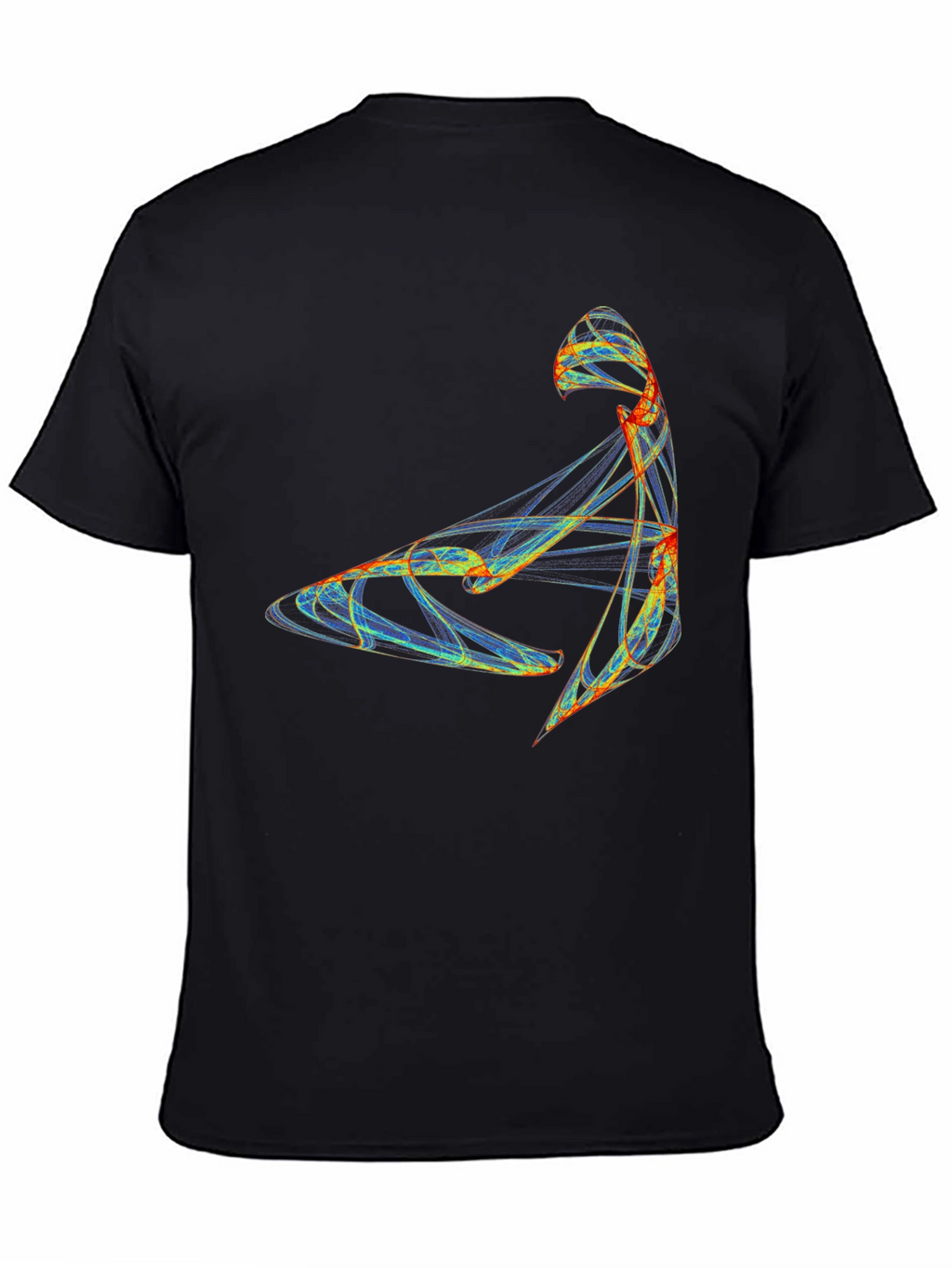Abstract Art Graphic Tee - Black Casual Cotton Shirt